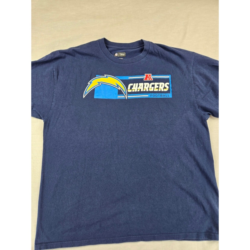 NFL Team Apparel Los Angeles Chargers Graphic T-Shirt Mens XL Navy Blue Football